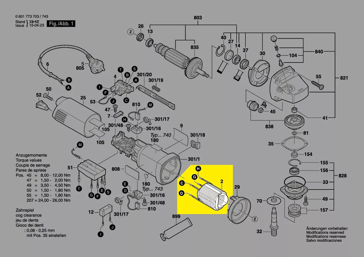 Stator réf. 1 604 220 54U Bosch